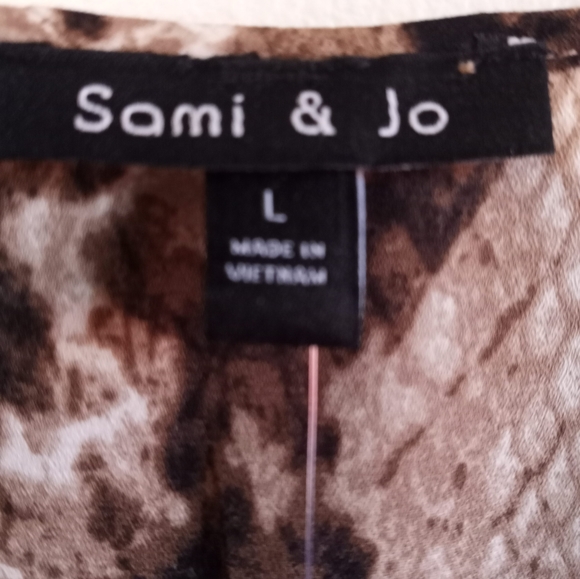 Snake Print Slip Dress / Coverup (Size Lg) - Picture 3 of 5